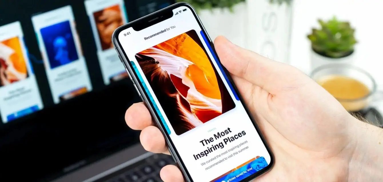 mobile and laptop